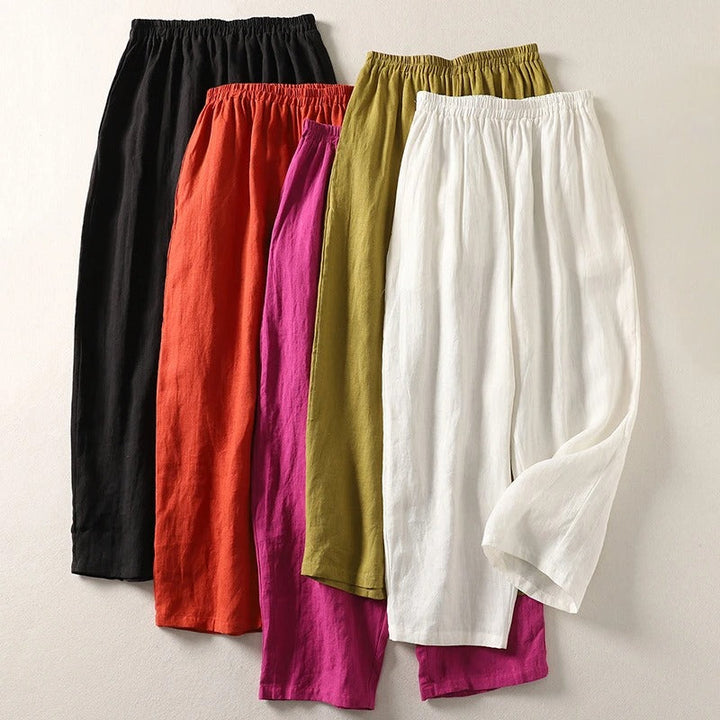 Sophie - Pantalon fluide en coton et lin