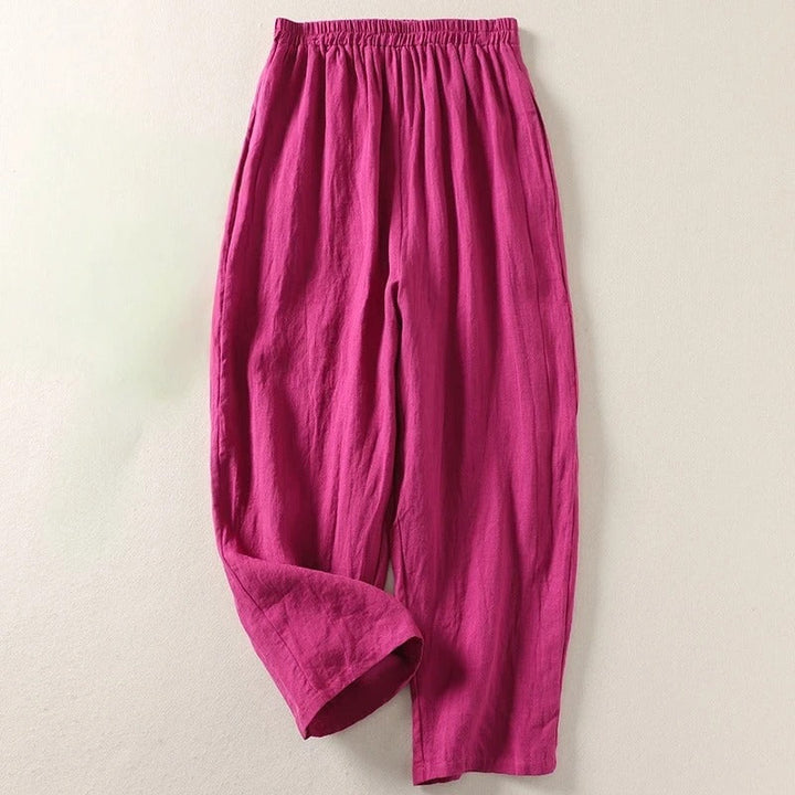 Sophie - Pantalon fluide en coton et lin