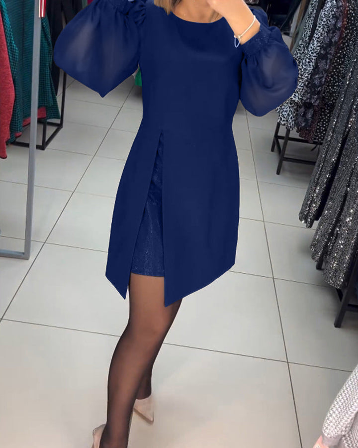Robe élégante de couleur unie