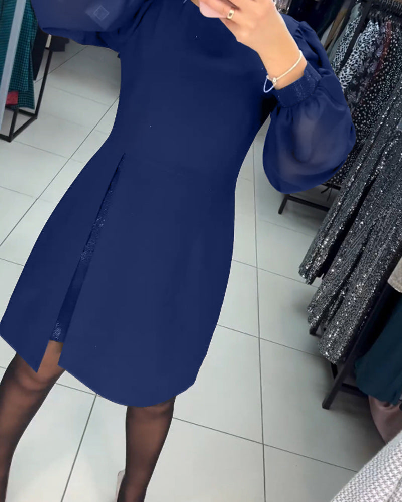 Robe élégante de couleur unie