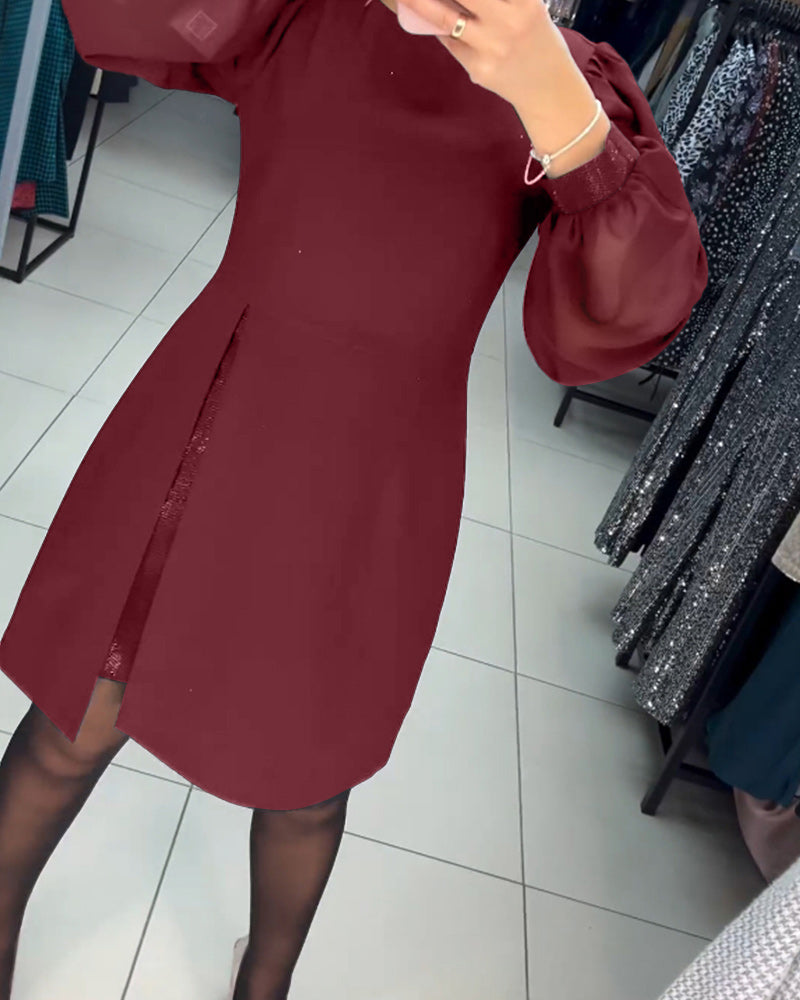 Robe élégante de couleur unie