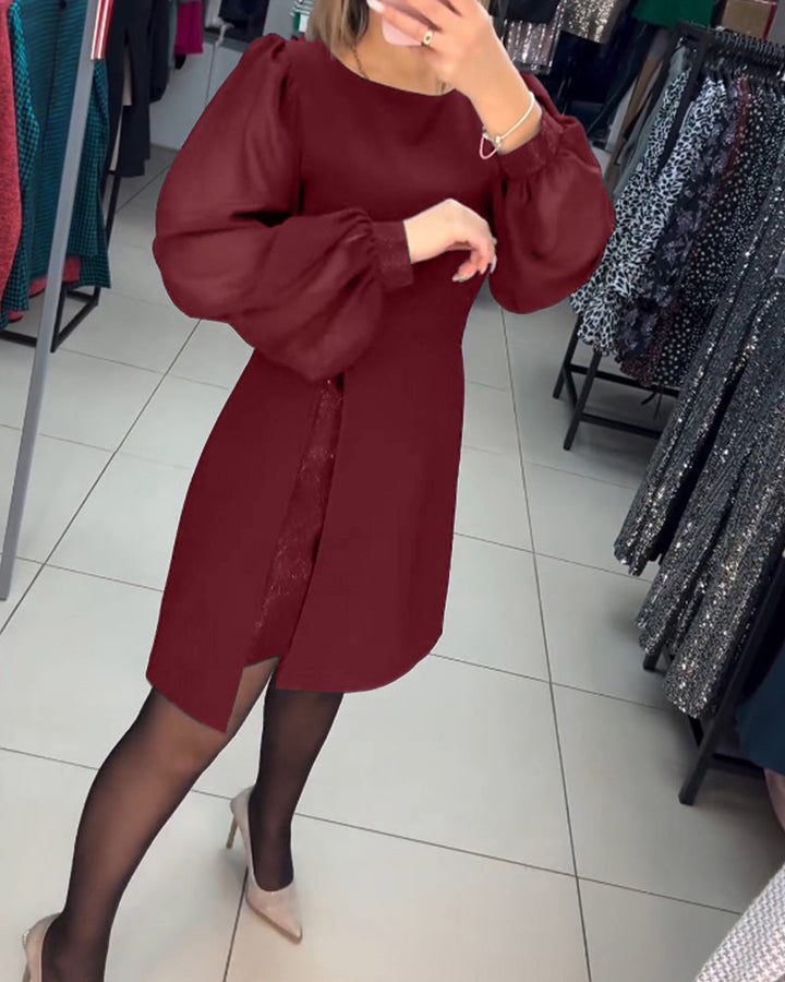 Robe élégante de couleur unie