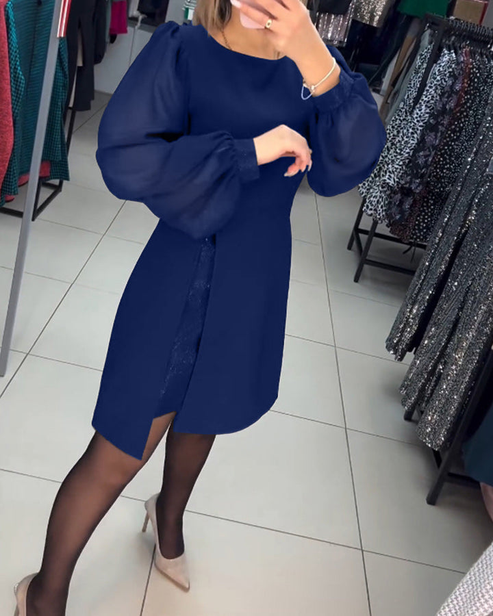 Robe élégante de couleur unie