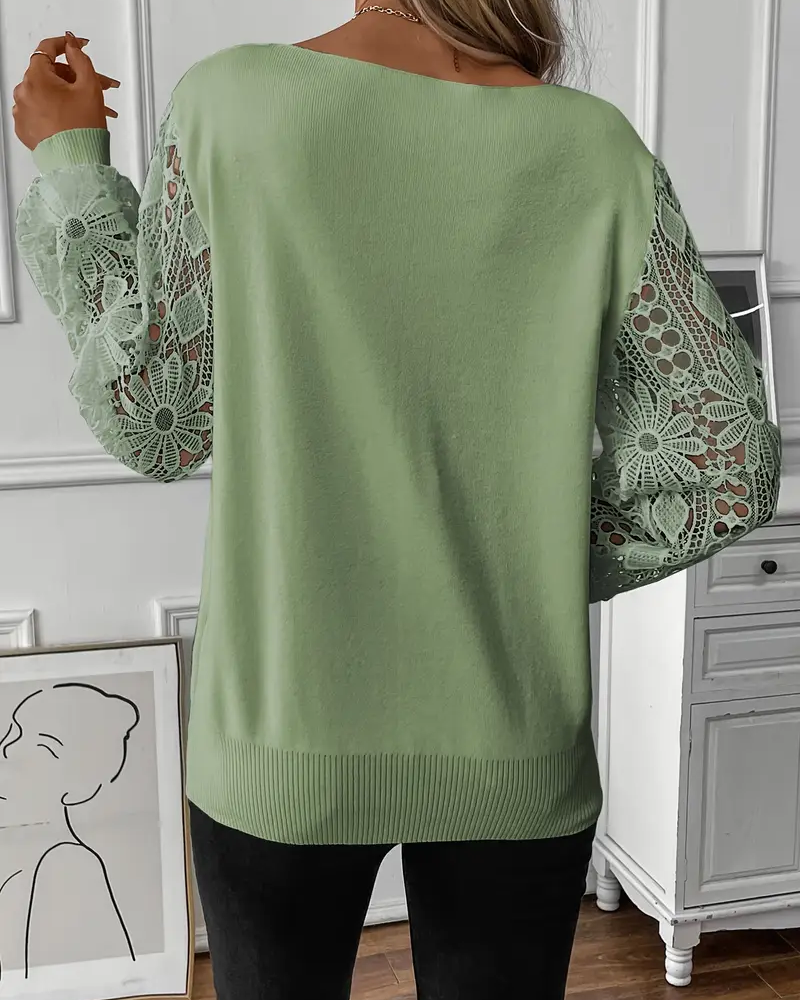 Pull Col En V Tendance Ajouré