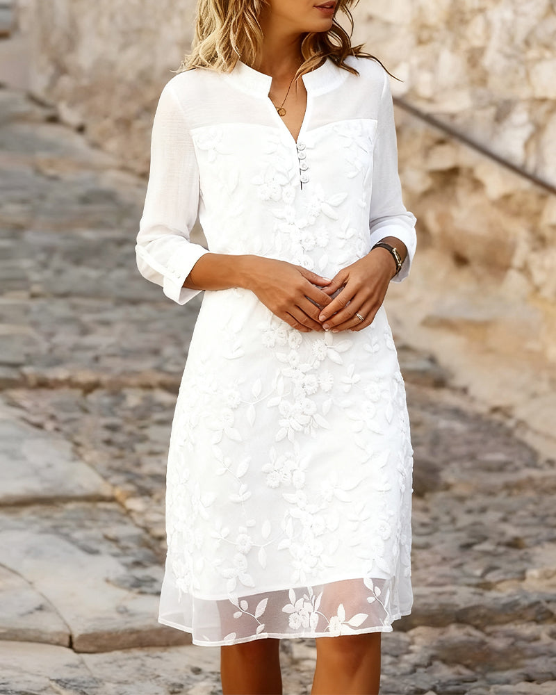 Robe Résistante Brodée Unie