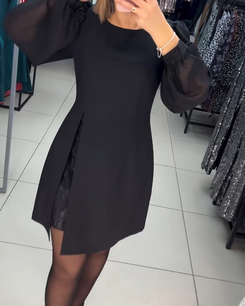 Robe élégante de couleur unie