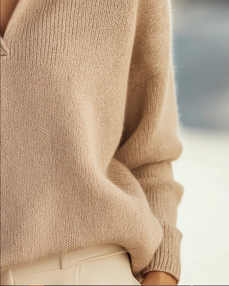 Pull Col En V Élégant Polyvalent
