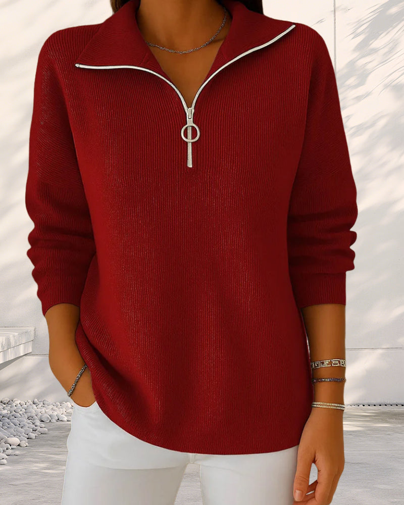Pull Tendance À Demi-Zip