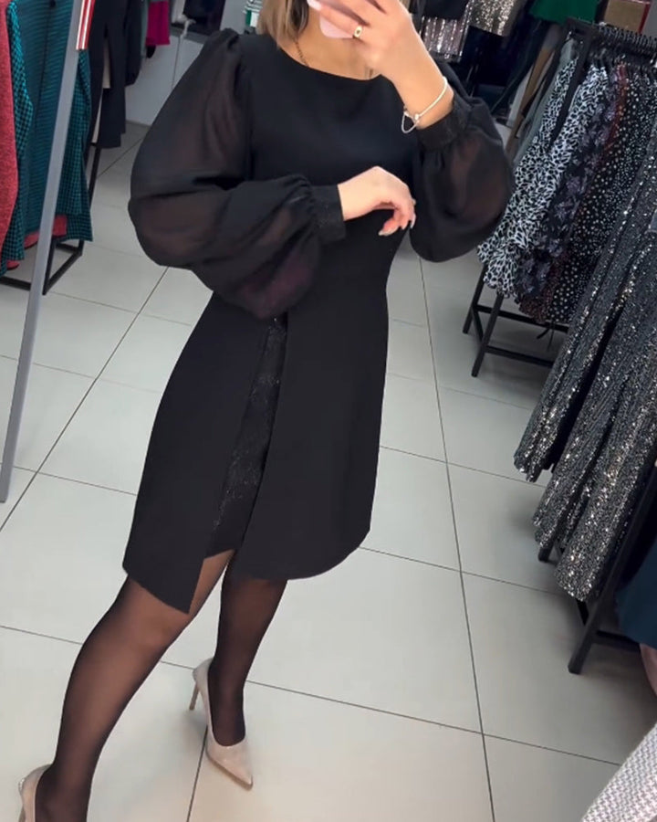 Robe élégante de couleur unie