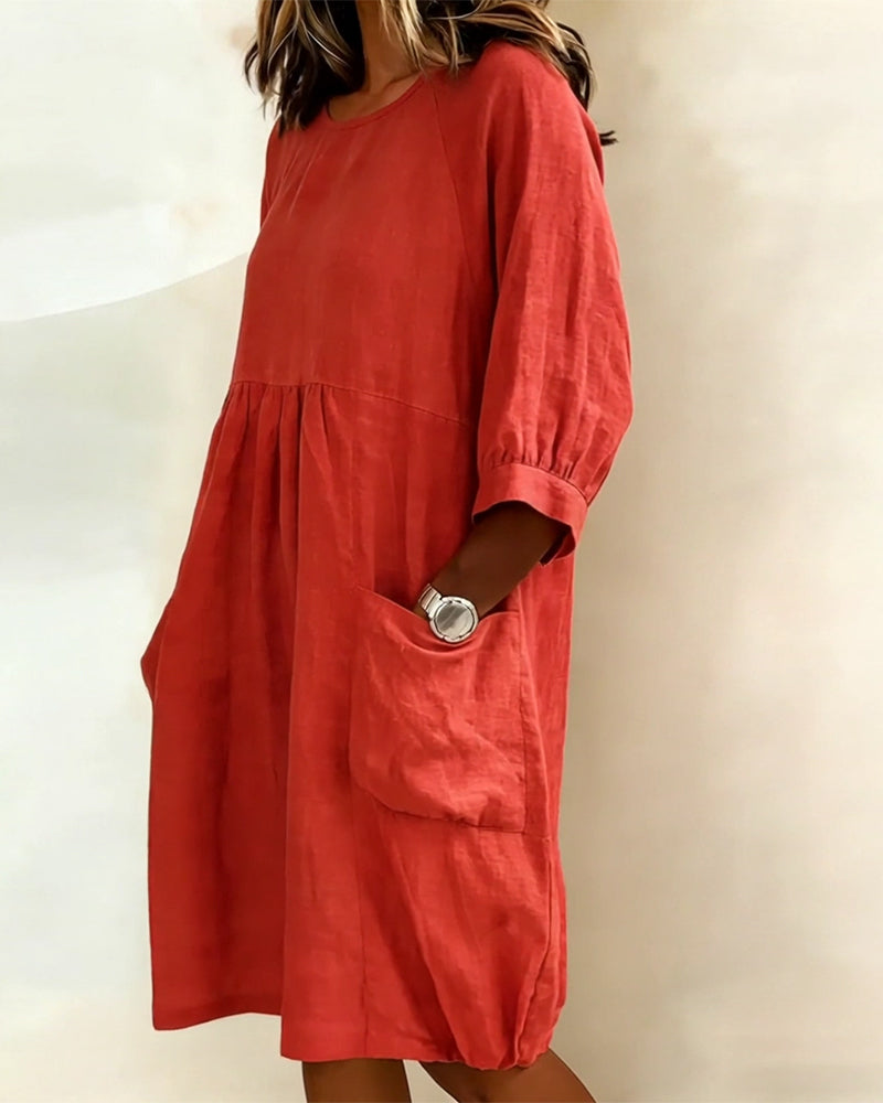 Robe Trois-Quarts Manche Large