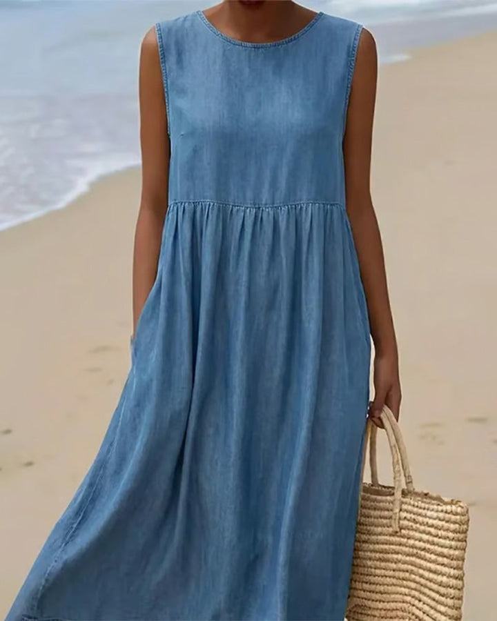 Robe Sans Manches Décontractée Jean