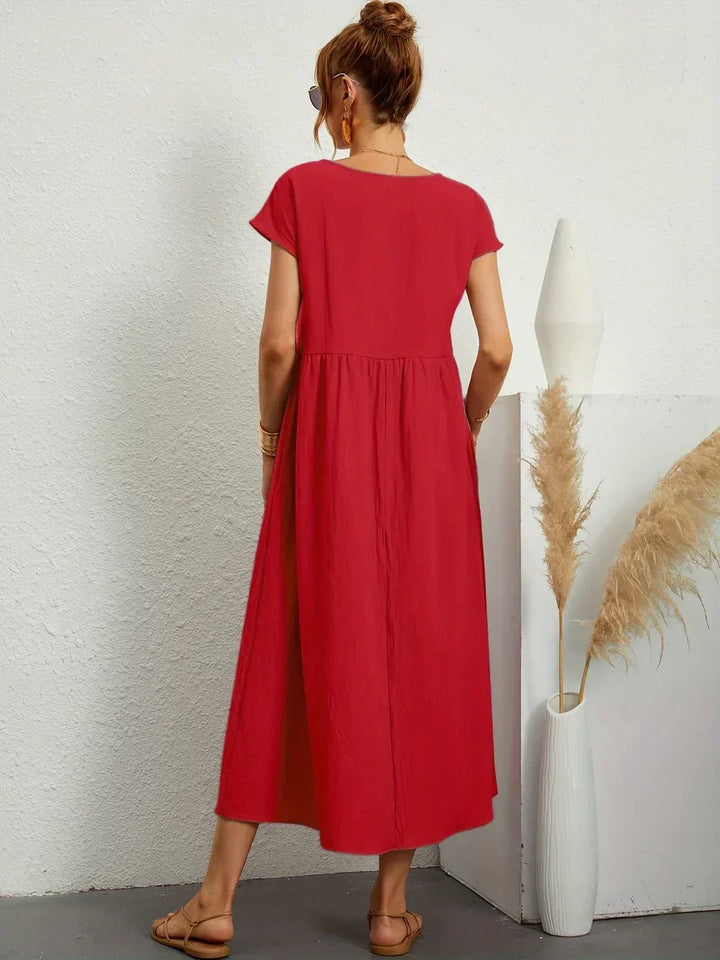 Isa — Robe midi fluide élégance intemporelle