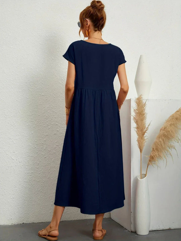 Isa — Robe midi fluide élégance intemporelle