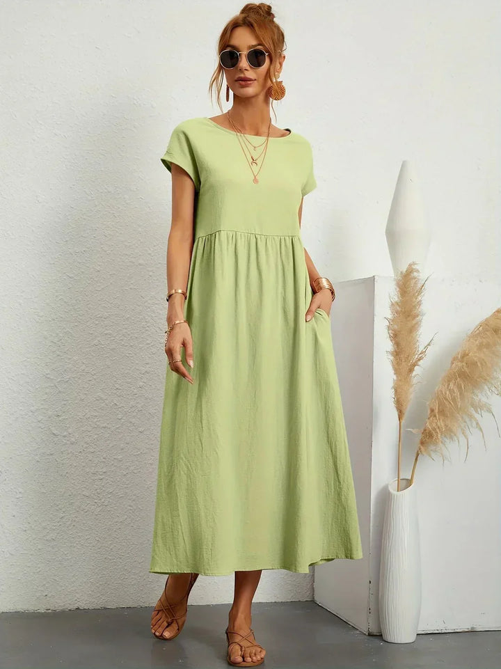 Isa — Robe midi fluide élégance intemporelle
