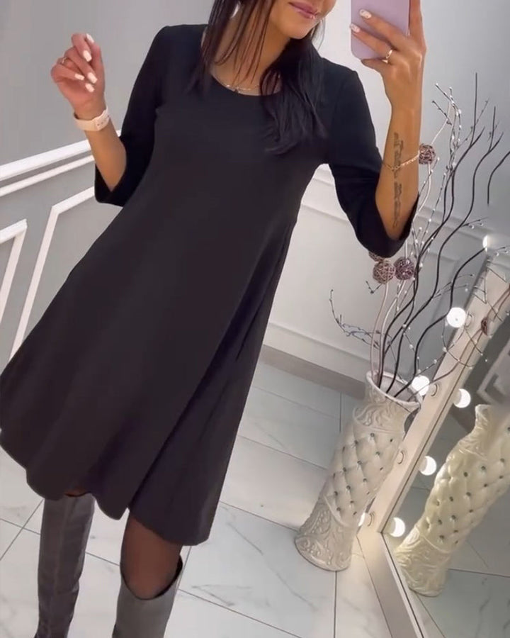 Robe unie avec nœud au dos